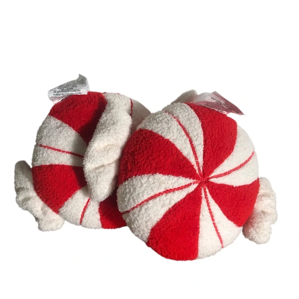 Target Workshop Peppermint Shaped Throw Pillows. NEW